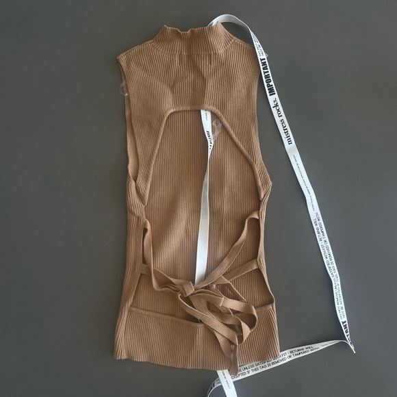 Mistress Rocks / House of CB Camel Ribbed Top NWT - Picture 5 of 9